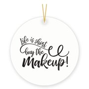 DistinctInk Makeup Artist Christmas Ornament, Gift for Beauty Lover and MUA