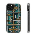 thumbnail image 1 of DistinctInk Hybrid (Acrylic / TPU) Clear Slim Fit Case for Apple iPhone 12 (6.1" Screen) - "The Crosses of Contrasting Colors: A Minimalistic Repeating Pattern", 1 of 8