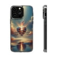 thumbnail image 1 of DistinctInk Hybrid (Acrylic / TPU) Clear Slim Fit Case for Apple iPhone 13 Pro (6.1" Screen) - "Healing the Brokenhearted: Psalm 147:3 Offers Comforting Wisdom", 1 of 8