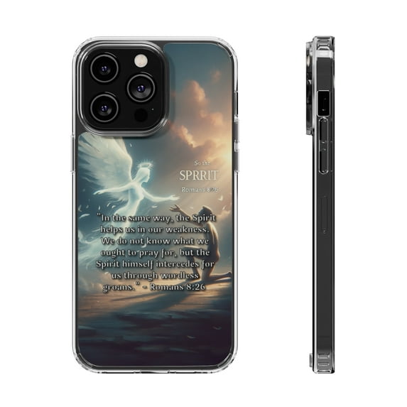 DistinctInk Clear Hybrid Case for Apple iPhone 13 Pro Max (6.7" Screen) - Wordless Groans - Wireless Charging Compatible