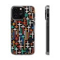 thumbnail image 1 of DistinctInk Clear Hybrid Case for Apple iPhone 13 Pro Max (6.7" Screen) - Vibrant Crosses: Bold and Colorful Christian Pattern - Wireless Charging Compatible, 1 of 8