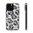 thumbnail image 1 of DistinctInk Hybrid (Acrylic / TPU) Clear Slim Fit Case for Apple iPhone 13 Pro MAX (6.7" Screen) - "Whimsical Zebra Parade: Playful and Colorful Pattern", 1 of 8
