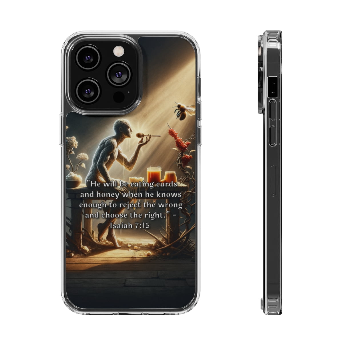 DistinctInk Clear Hybrid Case for Apple iPhone 15 Pro Max (6.7