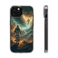 thumbnail image 1 of DistinctInk Hybrid (Acrylic / TPU) Clear Slim Fit Case for Apple iPhone 13 (6.1" Screen) - Psalm 23:4 - Finding Comfort in the Darkest Valley, 1 of 8
