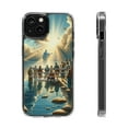 thumbnail image 1 of DistinctInk Hybrid (Acrylic / TPU) Clear Slim Fit Case for Apple iPhone 13 MINI (5.4" Screen) - "Matthew 11:28 - Find Rest: A Call for Weary Souls", 1 of 8