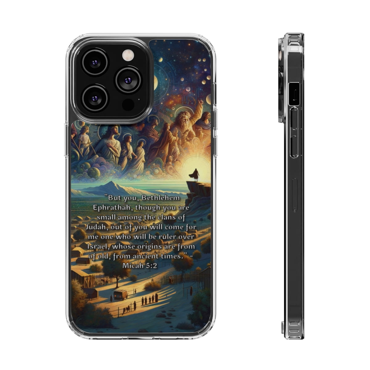 Iphone 13 Pro Ruler DistinctInk Hybrid (Acrylic / TPU) Clear Slim Fit Case for Apple iPhone ...
