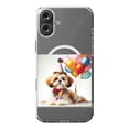 thumbnail image 1 of DistinctInk MagSafe Clear Case for Apple iPhone 16 Plus (6.7" Screen) - Birthday Shih Tzu - Lightweight Grip, 1 of 3