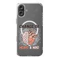 thumbnail image 1 of DistinctInk Hybrid Case for iPhone 16 PLUS - Slim, Durable, Compatible with MagSafe Charging - Change Of Heart And Mind, 1 of 3