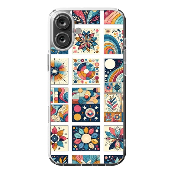 DistinctInk MagSafe Clear Case for Apple iPhone 16 Plus (6.7" Screen) - Enchanting Astro Bohemian Art - Shockproof Protection
