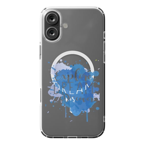 DistinctInk Hybrid Case for iPhone 16 PLUS - Slim, Durable, Compatible with MagSafe Charging - Explore Dream Discover