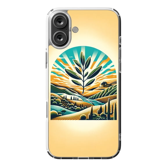 DistinctInk MagSafe Clear Case for Apple iPhone 16 Plus (6.7" Screen) - Harmony in Israel's Golden Horizon - Slim Profile Design