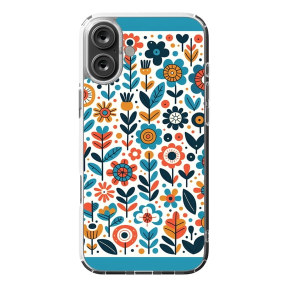 DistinctInk MagSafe Clear Case for Apple iPhone 16 Plus (6.7" Screen) - Infinite Whimsical Cartoon Flower Harmony - Shockproof Protection