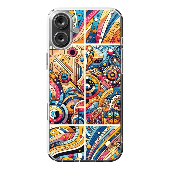 DistinctInk MagSafe Clear Case for Apple iPhone 16 Plus (6.7" Screen) - Kaleidoscope Dreams Vibrant Art Print - Shockproof Protection