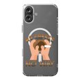 thumbnail image 1 of DistinctInk MagSafe Clear Case for Apple iPhone 16 Plus (6.7" Screen) - No Coffee No Way - Tempered Glass Back, 1 of 3