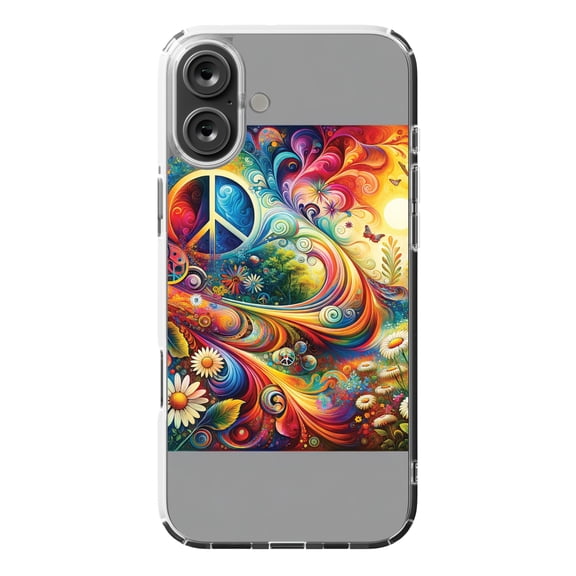 DistinctInk MagSafe Clear Case for Apple iPhone 16 Plus (6.7" Screen) - Psychedelic Harmony Art Canvas - Lightweight Grip