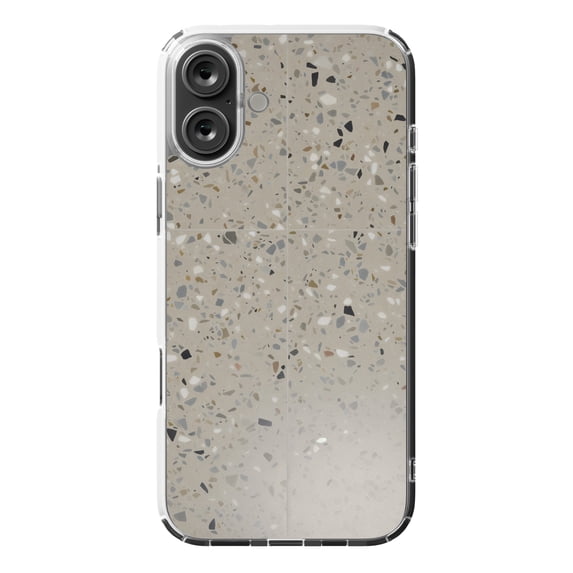 DistinctInk Hybrid Case for iPhone 16 PLUS - Slim, Durable, Compatible with MagSafe Charging - Terrazzo Charm Floor