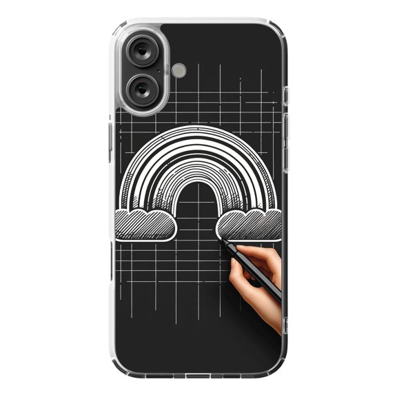 DistinctInk MagSafe Clear Case for Apple iPhone 16 Plus (6.7" Screen) - Title: "Vivid Spectrum Against the Dark - Shockproof Protection