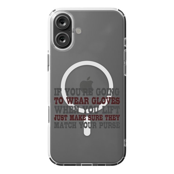 DistinctInk Hybrid Case for iPhone 16 PLUS - Slim, Durable, Compatible with MagSafe Charging - Wear Gloves When You Lift - Match Your Purse