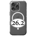 thumbnail image 1 of DistinctInk Hybrid Case for iPhone 16 PRO - Slim, Durable, Compatible with MagSafe Charging - 26.2 - Marathon Sticker - Running, 1 of 3