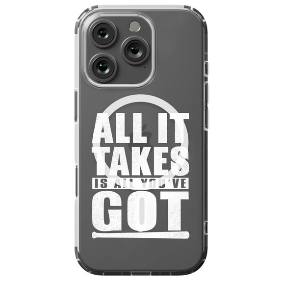 DistinctInk Hybrid Case for iPhone 16 PRO - Slim, Durable, Compatible with MagSafe Charging - All It Takes Is All You've Got Baseball