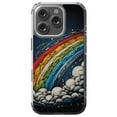 thumbnail image 1 of DistinctInk MagSafe Clear Case for Apple iPhone 16 Pro (6.3" Screen) - Celestial Delight: The Vibrant Rainbow - Wireless Charging Compatible, 1 of 3