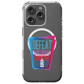 DistinctInk MagSafe Clear Case for Apple iPhone 16 Pro (6.3" Screen) - Defeat Enemies With Success - Wireless Charging Compatible