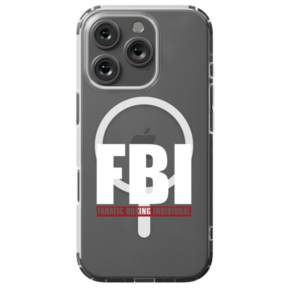 DistinctInk Hybrid Case for iPhone 16 PRO - Slim, Durable, Compatible with MagSafe Charging - FBI Fanatic Boxing Individual