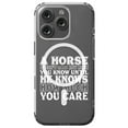 thumbnail image 1 of DistinctInk MagSafe Clear Case for Apple iPhone 16 Pro (6.3" Screen) - Horse Doesn't Care How Much You Know - Slim Profile Design, 1 of 3
