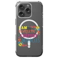thumbnail image 1 of DistinctInk Hybrid Case for iPhone 16 PRO - Slim, Durable, Compatible with MagSafe Charging - I Am Realistic I Expect Miracles - Flowers, 1 of 3