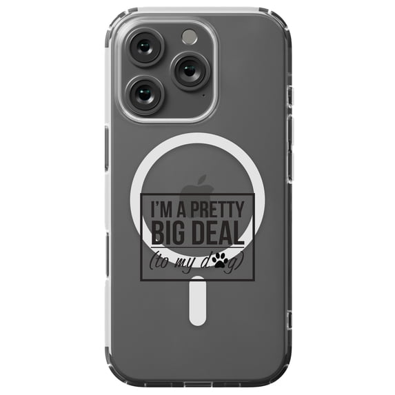 DistinctInk MagSafe Clear Case for Apple iPhone 16 Pro (6.3" Screen) - To My Dog - Tempered Glass Back