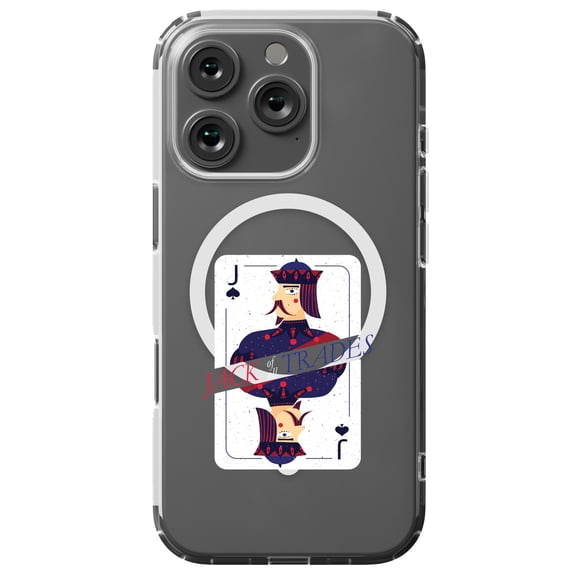 DistinctInk MagSafe Clear Case for Apple iPhone 16 Pro (6.3" Screen) - Jack Of All Trades - Lightweight Grip