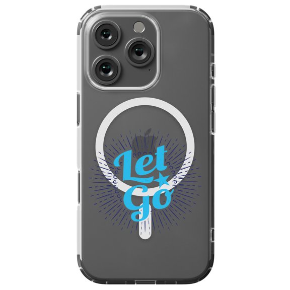DistinctInk MagSafe Clear Case for Apple iPhone 16 Pro (6.3" Screen) - Let Go - Slim Profile Design