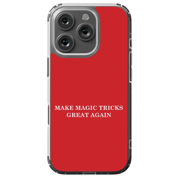DistinctInk MagSafe Clear Case for Apple iPhone 16 Pro (6.3" Screen) - Make Magic Tricks Great Again - Slim Profile Design
