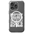 thumbnail image 1 of DistinctInk Hybrid Case for iPhone 16 PRO - Slim, Durable, Compatible with MagSafe Charging - Properly Trained Man Dog's Best Friend, 1 of 3