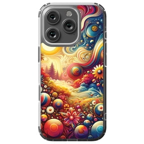 DistinctInk MagSafe Clear Case for Apple iPhone 16 Pro (6.3" Screen) - Psychedelic Dream Tapestry - Shockproof Protection
