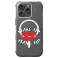 thumbnail image 1 of DistinctInk MagSafe Clear Case for Apple iPhone 16 Pro (6.3" Screen) - Wake Up and Make Up - Shockproof Protection, 1 of 3