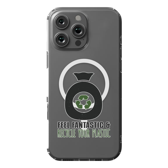 DistinctInk MagSafe Clear Case for Apple iPhone 16 Pro Max (6.9" Screen) - Feel Fantastic Recycle Plastic - Lightweight Grip