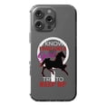thumbnail image 1 of DistinctInk Hybrid Case for iPhone 16 Pro MAX - Slim, Durable, Compatible with MagSafe Charging - I Ride Like A Girl - Try To Keep Up - Horse, 1 of 3