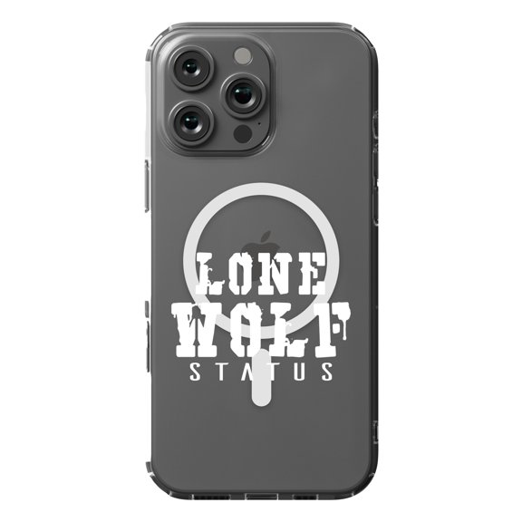 DistinctInk MagSafe Clear Case for Apple iPhone 16 Pro Max (6.9" Screen) - Lone Wolf Status - Wireless Charging Compatible