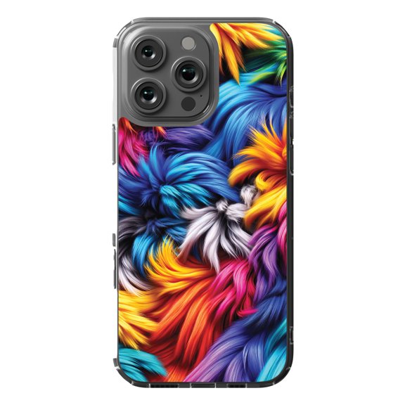 DistinctInk MagSafe Clear Case for Apple iPhone 16 Pro Max (6.9" Screen) - Radiant Flux Textured Wallpaper - Shockproof Protection