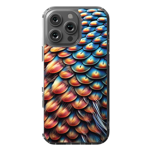 DistinctInk MagSafe Clear Case for Apple iPhone 16 Pro Max (6.9" Screen) - Rainbow Exotica Macro Textures - Shockproof Protection
