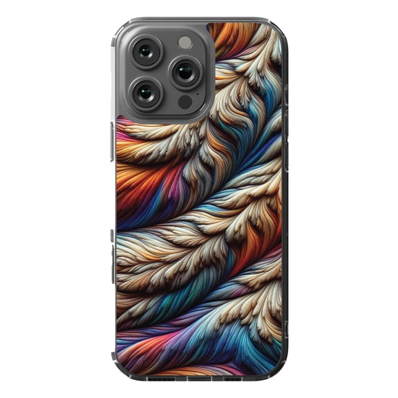 DistinctInk MagSafe Clear Case for Apple iPhone 16 Pro Max (6.9" Screen) - Spectrum Flow Wallpaper Abstract - Lightweight Grip