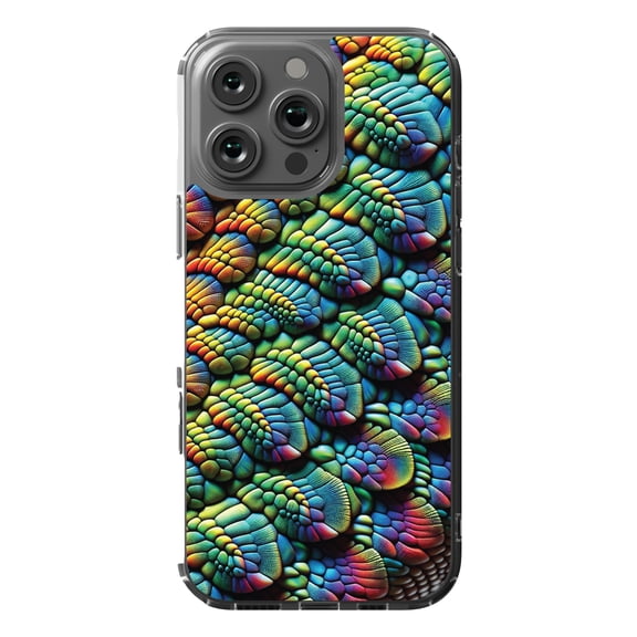 DistinctInk MagSafe Clear Case for Apple iPhone 16 Pro Max (6.9" Screen) - Spectrum Scales Illusion Art - Shockproof Protection