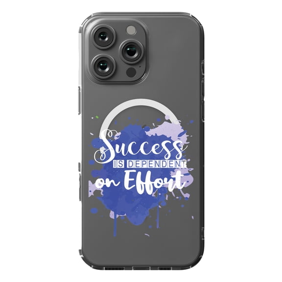 DistinctInk Hybrid Case for iPhone 16 Pro MAX - Slim, Durable, Compatible with MagSafe Charging - Success Dependent On Effort