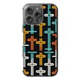 thumbnail image 1 of DistinctInk Hybrid Case for iPhone 16 Pro MAX - Slim, Durable, Compatible with MagSafe Charging - Vivid Symmetry: The Rhythmic Cross Pattern, 1 of 3