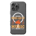 thumbnail image 1 of DistinctInk MagSafe Clear Case for Apple iPhone 16 Pro Max (6.9" Screen) - Where Words Leave Music Begins - Wireless Charging Compatible, 1 of 3