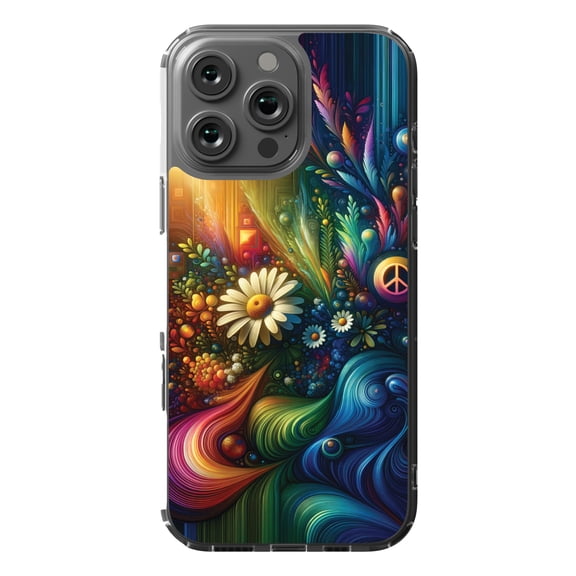 DistinctInk MagSafe Clear Case for Apple iPhone 16 Pro Max (6.9" Screen) - Wild Harmony Vibrant Art Print - Shockproof Protection