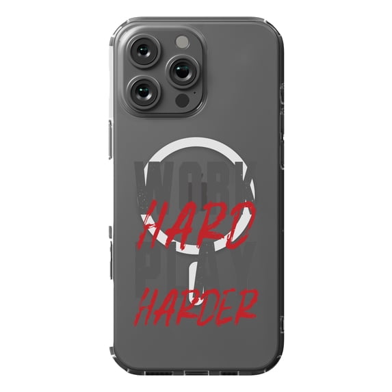 DistinctInk Hybrid Case for iPhone 16 Pro MAX - Slim, Durable, Compatible with MagSafe Charging - Work Hard Play Harder