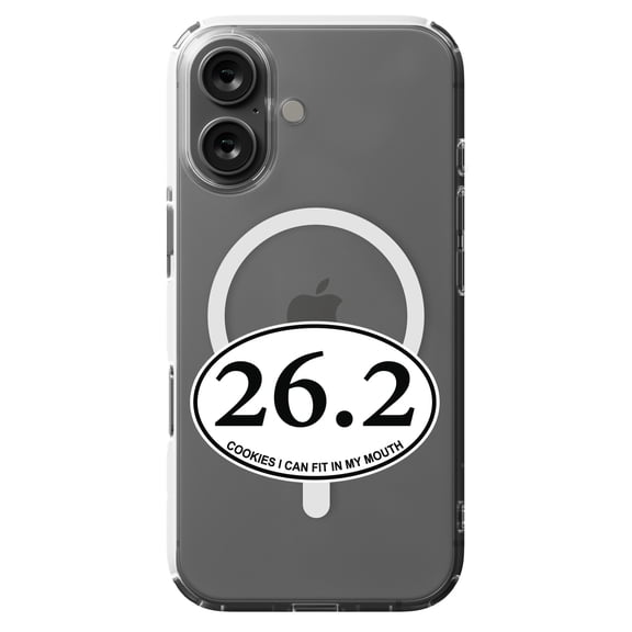 DistinctInk MagSafe Clear Case for Apple iPhone 16 (6.1" Screen) - Cookies I Can Fit In My Mouth - Tempered Glass Back