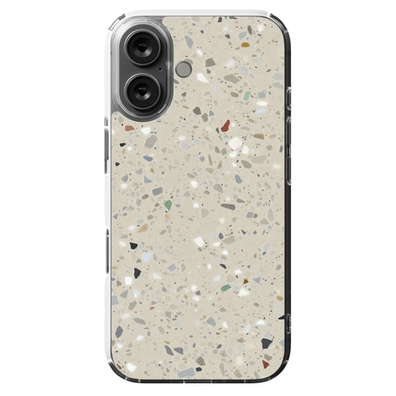 DistinctInk MagSafe Clear Case for Apple iPhone 16 (6.1" Screen) - Artisan Active Terrazz - Raised Bezel Screen Guard